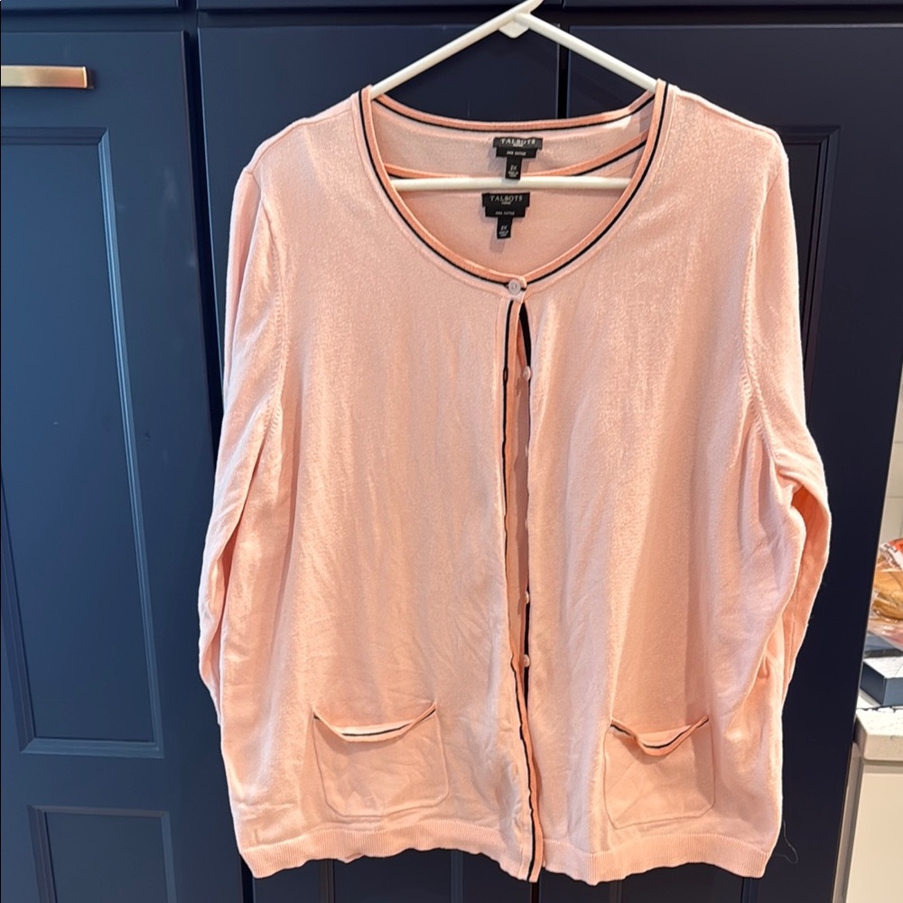 Talbots Light Pink Twinset 2X